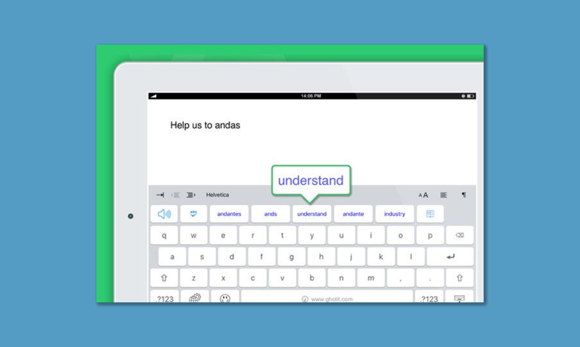 Ghotit iPad Dyslexia Keyboard