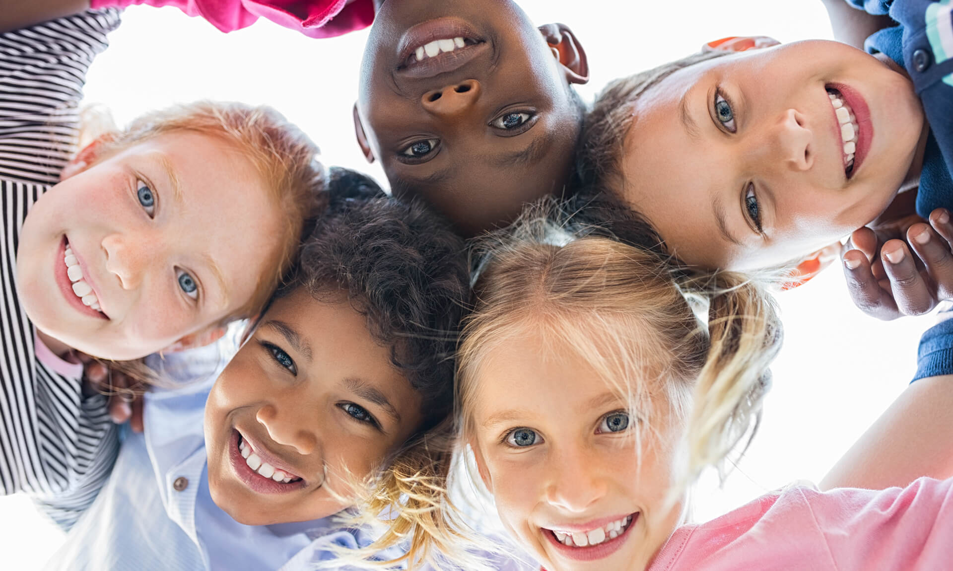Multiethnic children in a circle