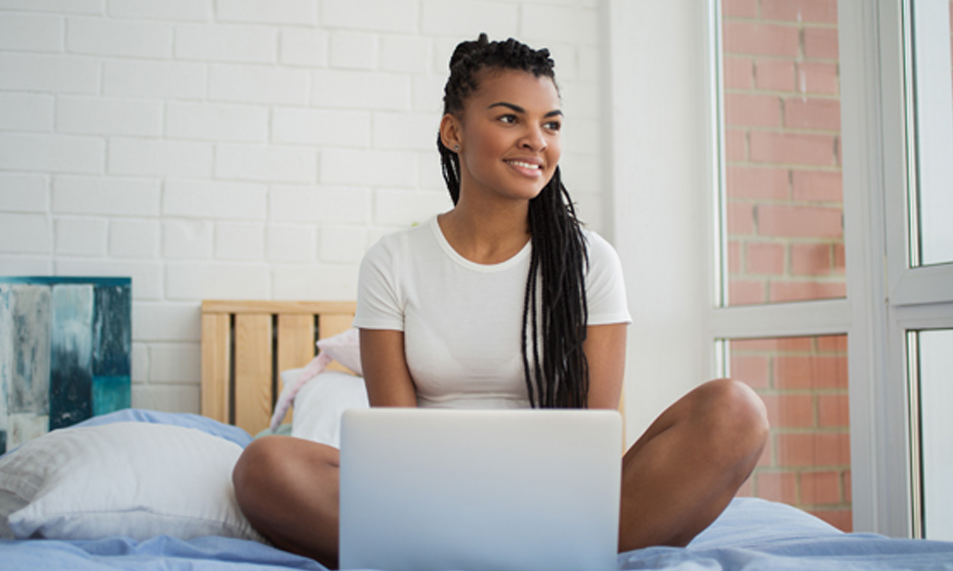 Inspirational African writer working at home